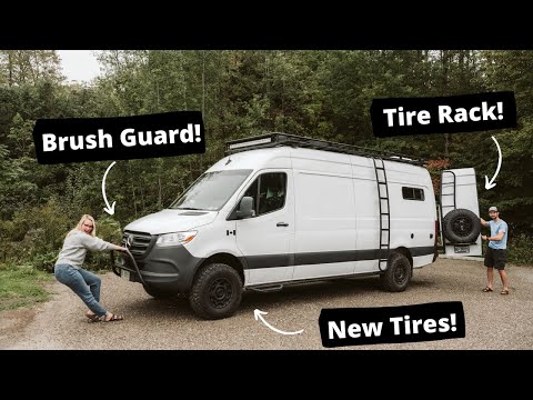 New Tires on Our Sprinter Van - BFG KO2 Tires & Black Rhino Rims | Van Build Suspension Upgrade
