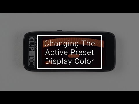 StroboClip HDC | Tune Screen | Changing the Active Preset Color