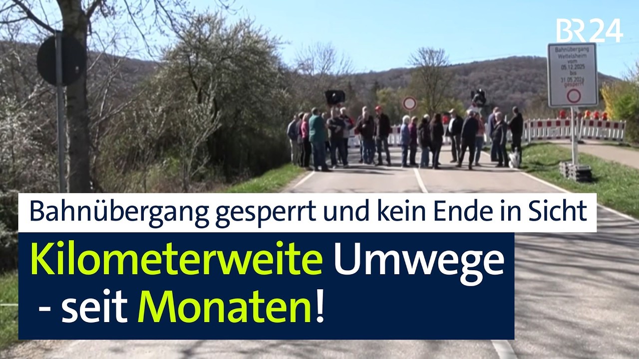 Großer Ärger: Der Bahnübergang in Bubenheim ist seit Monaten gesperrt und kein Ende in Sicht | BR24