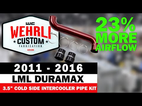 WCFab 2011 - 2016 LML Duramax 3.5\" Passenger Side | Cold Side Intercooler Pipe Kit