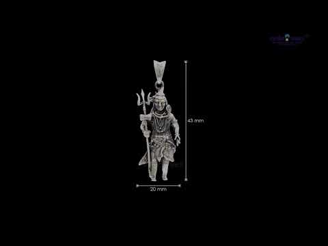 Standing Neelkanth Lord Shiva Shiva Pendant/Locket in Pure Silver video