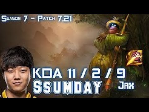 Ssumday JAX vs JARVAN IV Jungle - Patch 7.21 KOREA Ranked