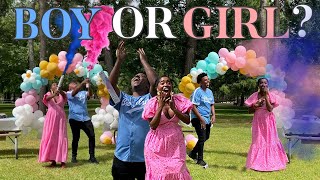 OUR FIRST BABY GENDER REVEAL *so many emotions* + OUTDOOR PARTY SETUP|OMG! We