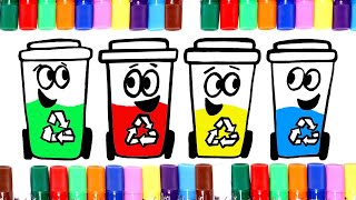 Dibujo de Reciclaje para niños 🌎♻ Como dibujar