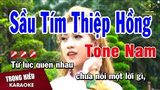 Karaoke Sầu Tím Thiệp Hồng Tone Nam Nhạc 