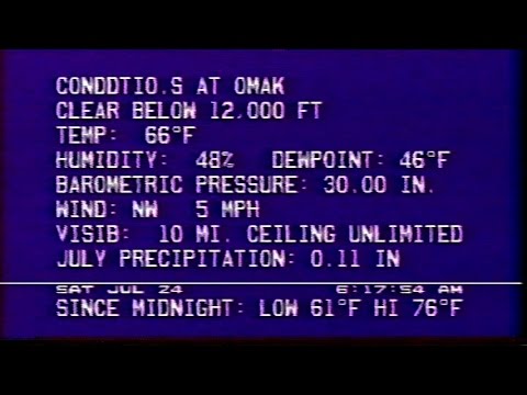 TWC WeatherSTAR III- Omak, WA- July 24, 2004- 6:17AM PDT
