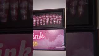 Pink sunrise cloud nail art- Press on nails