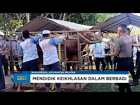 POLDA KALSEL SEMBELIH PULUHAN HEWAN KURBAN DALAM MOMENTUM IDULADHA 1446H