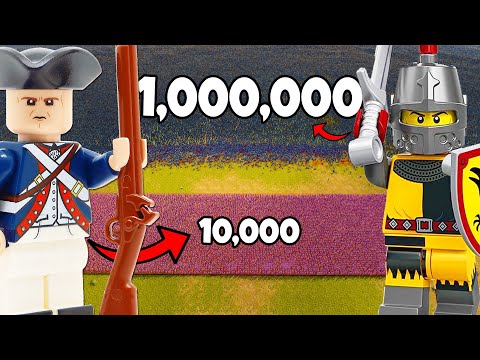 10,000 LEGO Musket Line VS 1 MILLION KNIGHTS Charging! - UEBS 2: New LEGO Mod