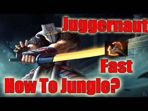 DoTa 2 How To Jungle Juggernaut 7.33 Fast BF 10 min