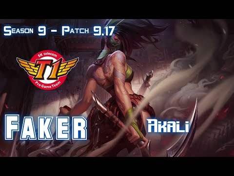 SKT T1 Faker AKALI vs KASSADIN Mid - Patch 9.17 KR Ranked