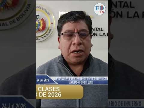 La Paz vuelve a las clases con horario de invierno ampliado desde el lunes