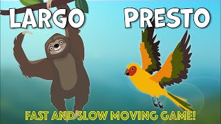 Elementary Music Movement Game With Tempo Examples - Hide From The Jaguar