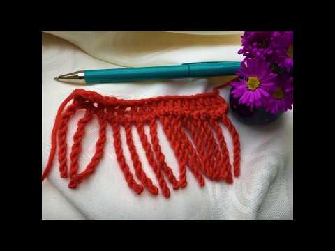 Fransen häkeln, einfach und schnell für Schal, Decke oder Poncho