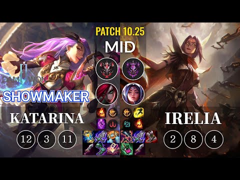 DWG Showmaker Katarina vs Irelia Mid - KR Patch 10.25