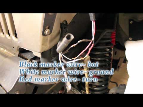 Poison Spyder LED turn signal/ marker light and flasher install