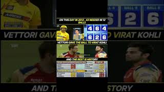 On This Day 2012 CSK 43 Needed 12 Ball #shorts