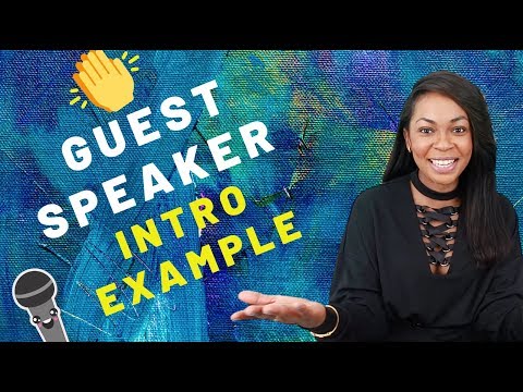 Example of Introducing a Guest Speaker
