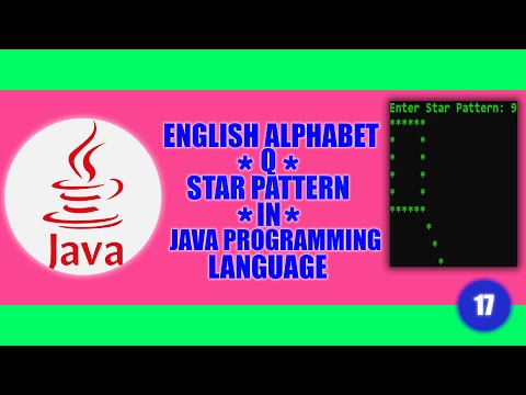 #17 || ENGLISH ALPHABET || Q ||  "*" STAR PATTERN|| in | JAVA | Programming Language