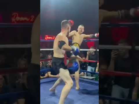 Wez Tully wins his Muay Thai fight by fiest round knockout against a strong opponent! #shorts