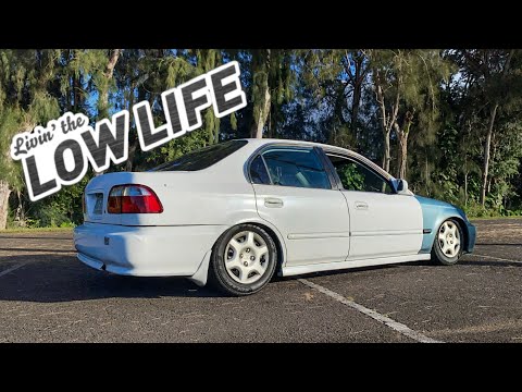 Maxed out the D2 Racing Coilovers To Slammed My Ek Sedan!