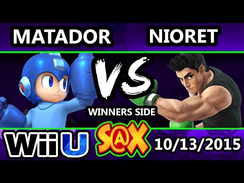 S@X 119 - Matador (Megaman) Vs. Nioret (Little Mac) SSB4 Tournament - Smash Wii U - Smash 4