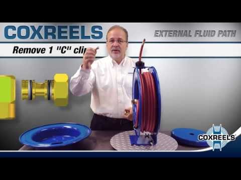 Coxreels 100W Series Manual Twin-Line Oxyacetylene Hose Reel — Reel Only,  Fits 1/4In. x 100Ft. Hose, Model# 112WL-1-100
