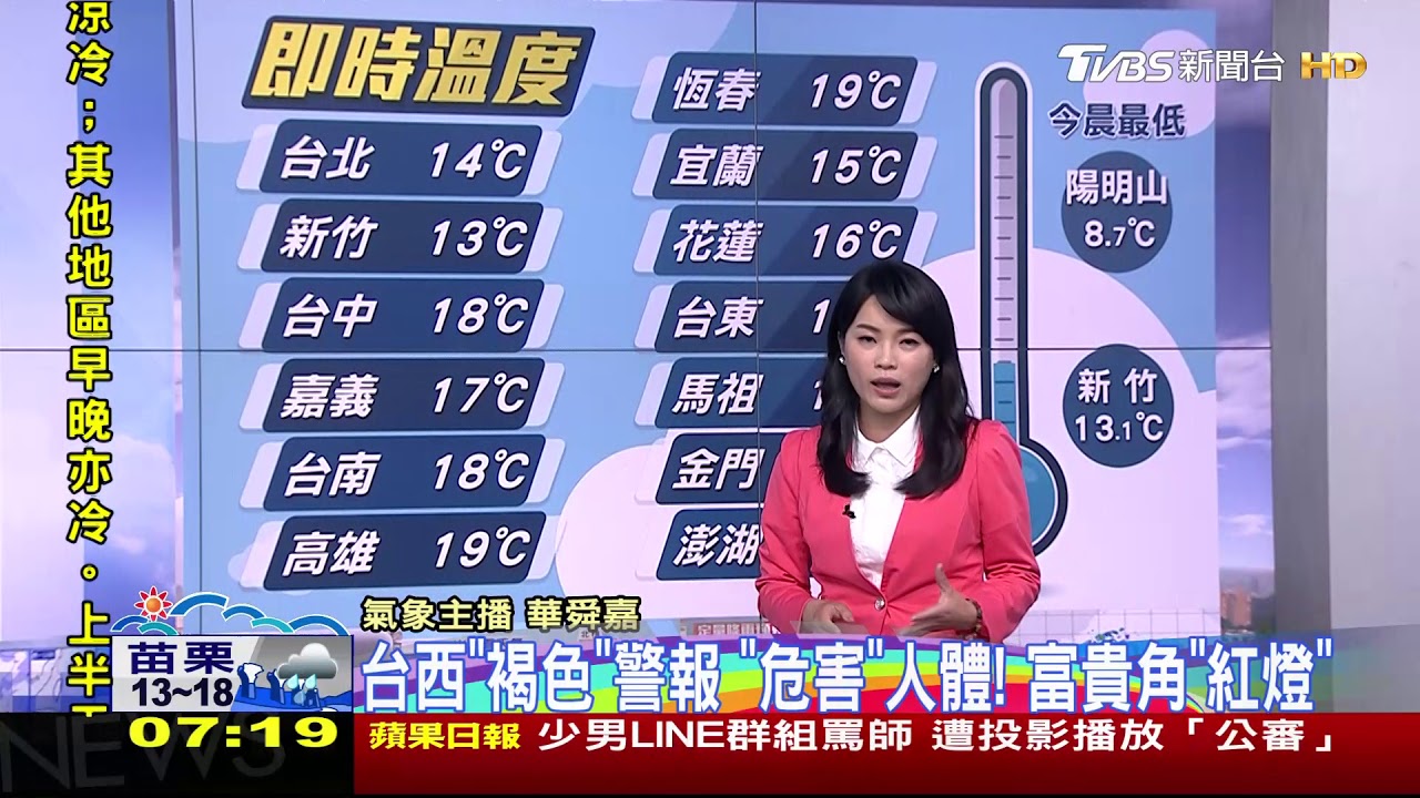 冷氣團發威! 中部以北至東北部清晨探13度