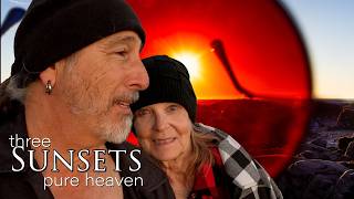 Moonset and three sunsets! Complete fail or an amazing time enjoying life?