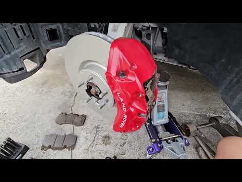 Range Rover Sport HST Front Brake Rotor and Pad Replacement HOW TO- EASY INSTALL DO NOT PAY SOMEONE!