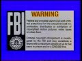 FBI Warning VHS