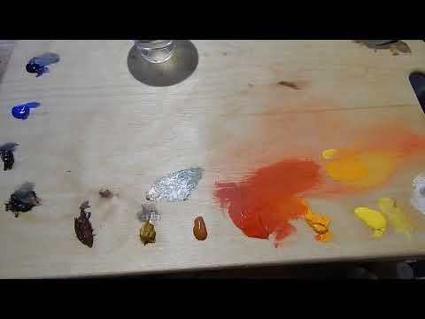 Голландская живопись Цветочный натюрморт Часть 7 Пишем маслом по акрилу Первый слой