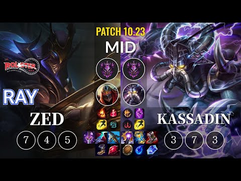 KT Ray Zed vs Kassadin Mid - KR Patch 10.23