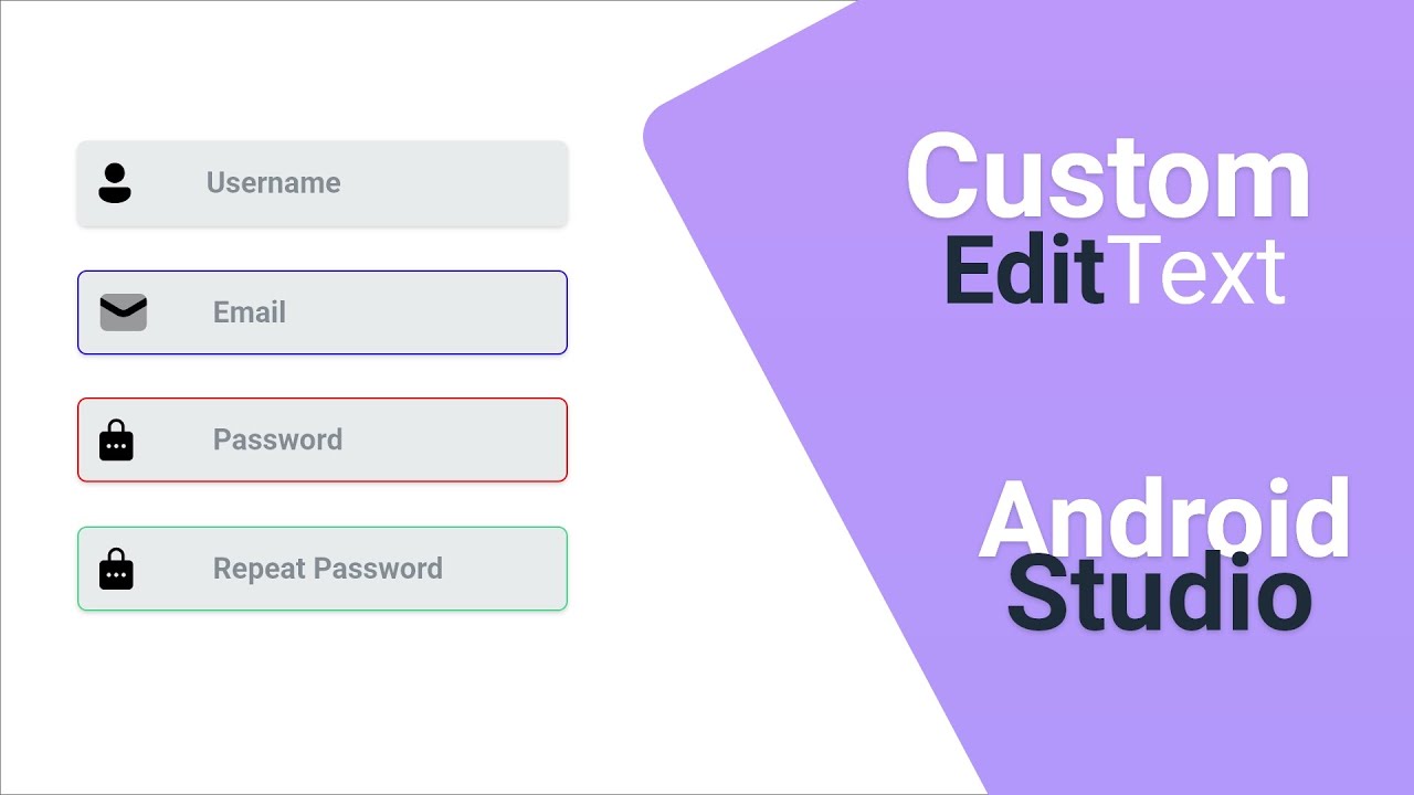Create Custom EditText  Android studio | ConstraintLayout