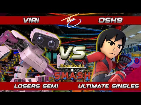 BWS #102 Top 8 - Viri (R.O.B) Vs. Osh9 (Mii Brawler) Super Smash Bros Ultimate SSBU Boardwalk Smash