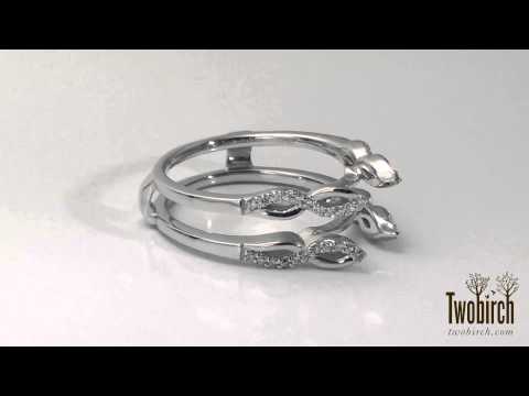 0.22ct. Cathedral Infinity Designed Wedding Ring Guard - TwoBirch TB-GUARD-0099-WG-D
