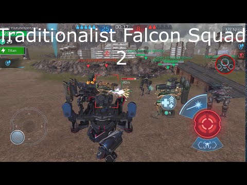Traditionalist Falcon Squad 2. 90% resistance. War Robots Test Server.