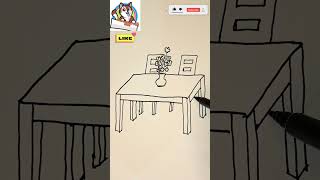 Learn How to Draw Table - Easy dining Table and Chair Drawing -Step by Step for Kids! #drawing
