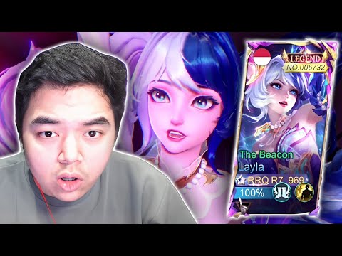 REVIEW HERO KESAYANGAN MOONTON DAPAT SKIN LEGEND !! LAYLA RAJANYA LATE GAME ?!! #MLBB