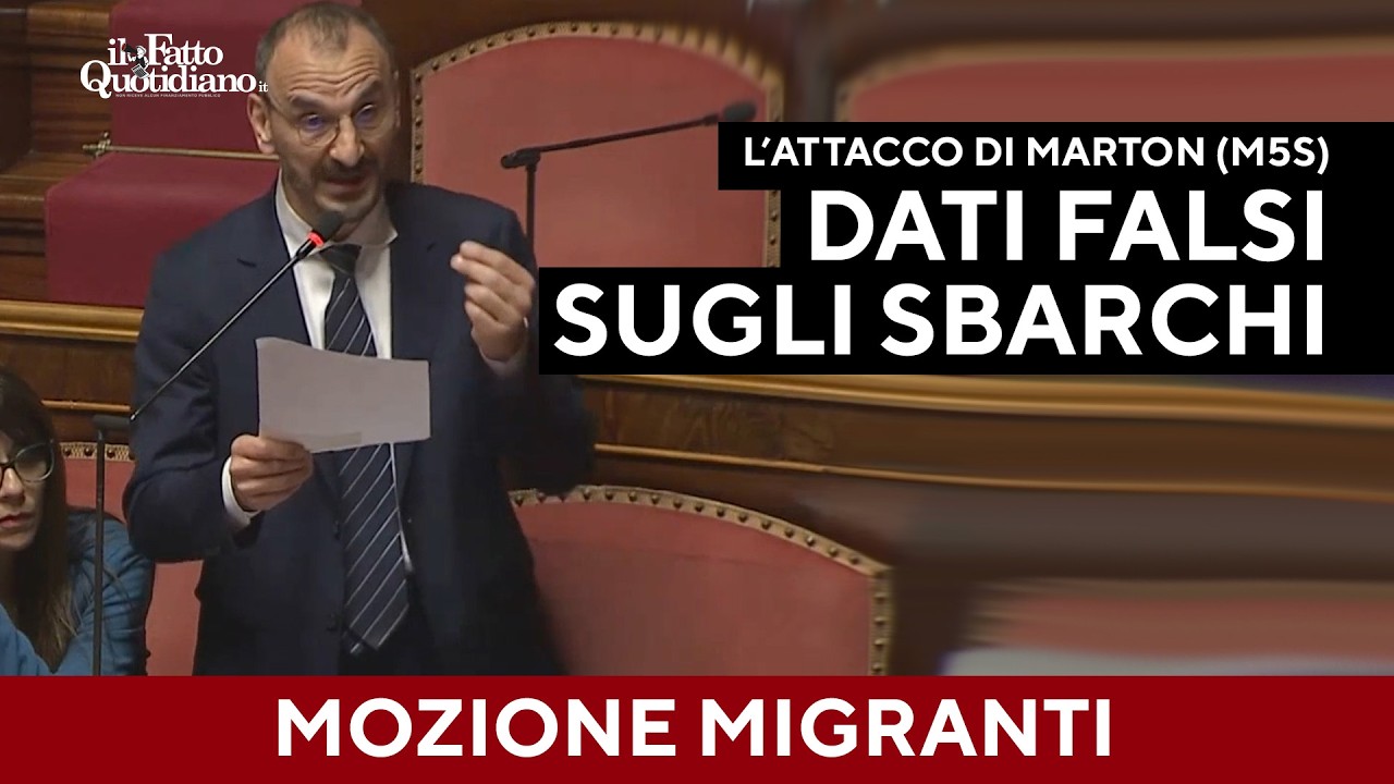 Marton (M5S) asfalta il Governo: “Citate le percentuali per nascondere 158mila sbarchi. Vergogna!”