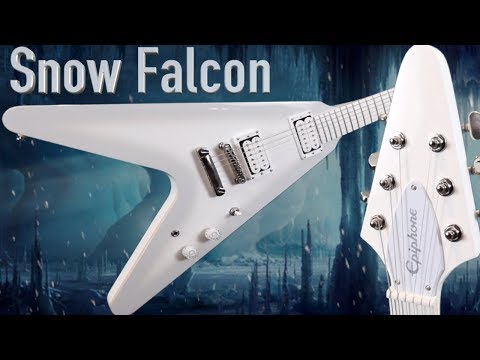 Epiphone Brendon Small Snow Flying V Falcon LTD 2016 White Burst image 9