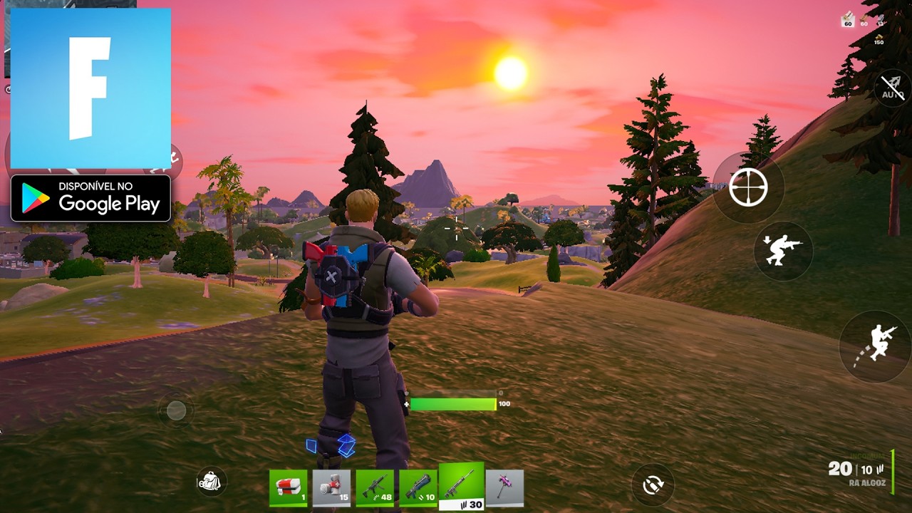 SAIU! FORTNITE Mobile na GOOGLE PLAY - PRIMEIRA GAMEPLAY do RELANÇAMENTO!