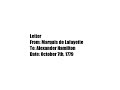 October 7th 1779 Letter From Lafayette To Hamilton