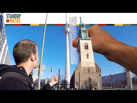 Measuring the Berlin TV Tower with a ruler
