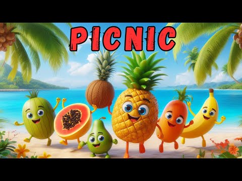 5 Tropical Fruits Picnic | Fruit Song | Nursery Rhymes for Kids