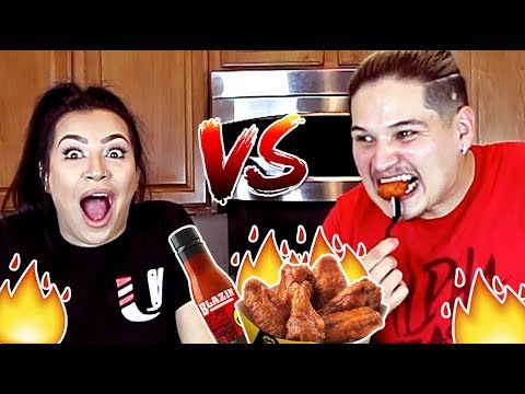 Benny Vs Evettexo Blazin' Wing Challenge!