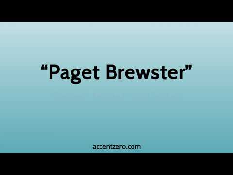 Pronounce "Paget Brewster" - South Korean accent vs. native U.S.