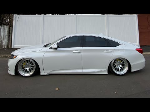 Honda Accord 10th gen air suspension install + bag over coil conversion.