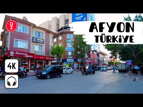 AFYON - Türkiye 🇹🇷 4K Walking Tour | City Center, Yeşilyol, Merkez