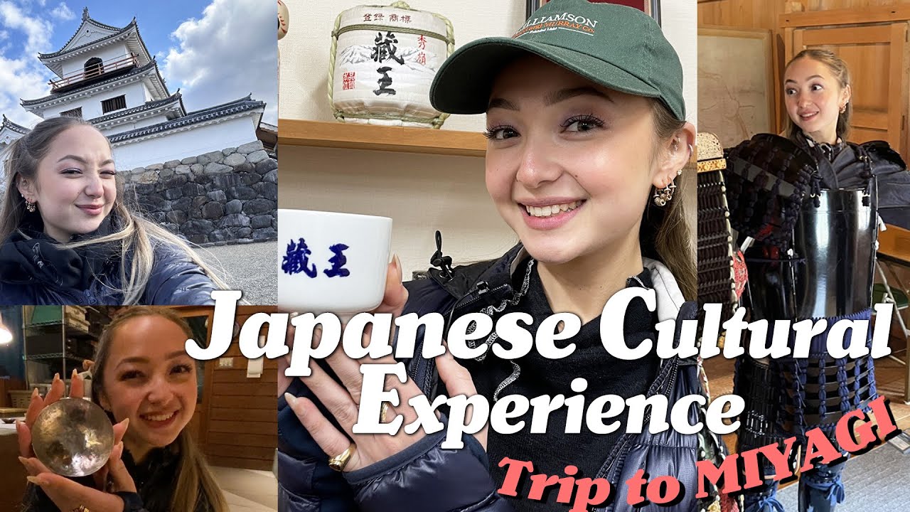 English：ケイナがずーっとやりたかった酒蔵見学Vlog🍶Myおちょこ作り・お城ツアー・侍になる｜Japanese Cultural Experience -Trip to MIYAGI-
